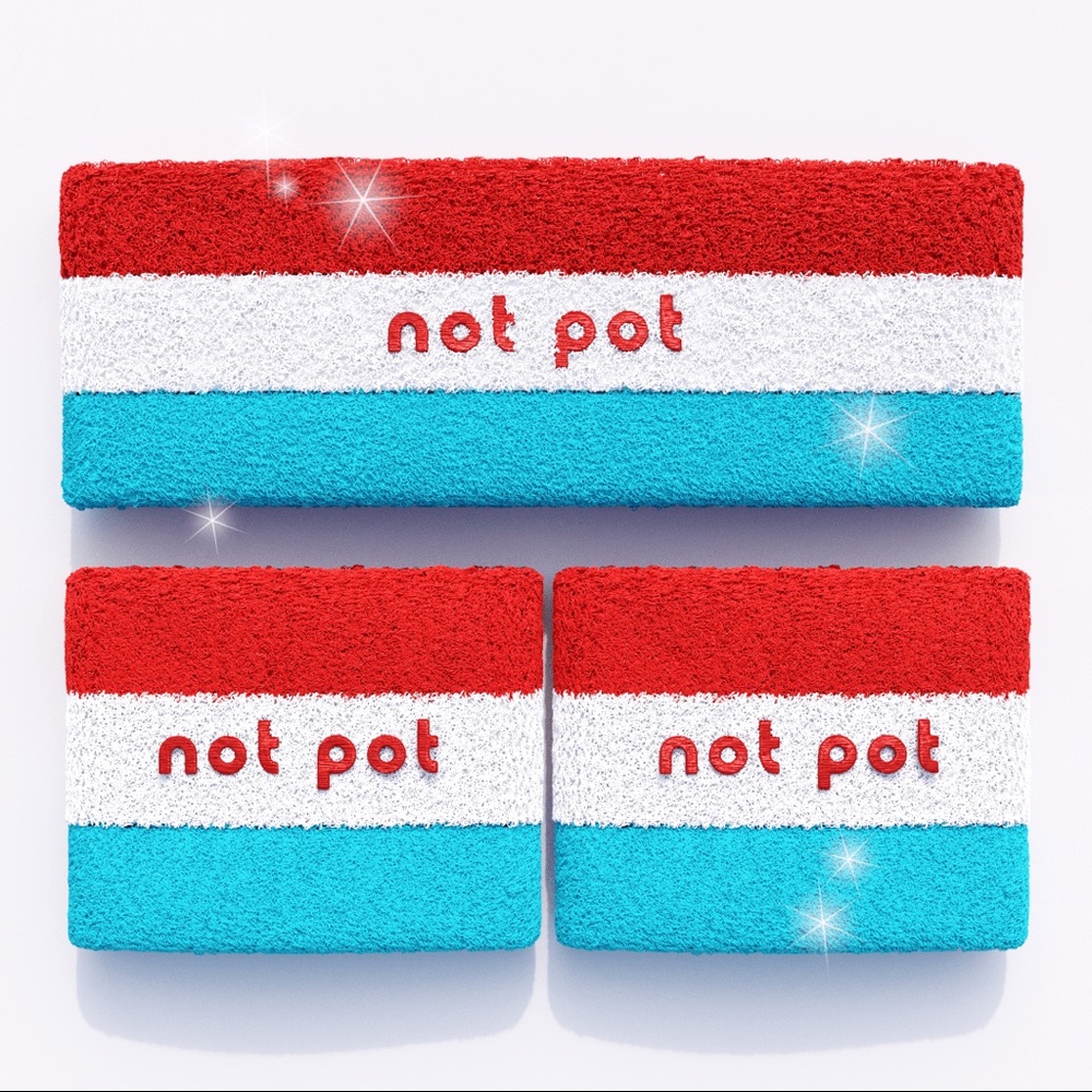 Not Pot Sweatband Set